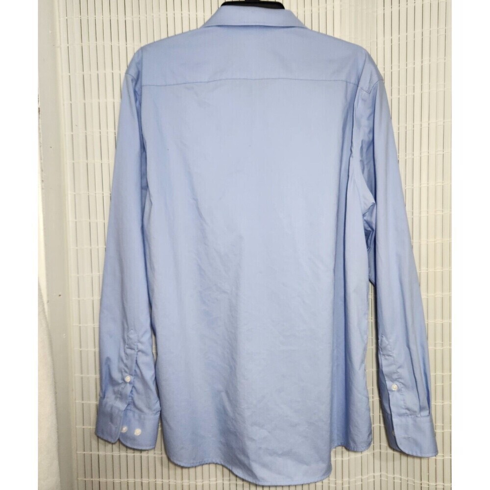 Haggar Classic Fit Shirt Size 16-16.5 Blue Long sleeve - Picture 2 of 11